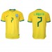 Brasilia Lucas Paqueta #7 Kopio Koti Pelipaita MM-kisat 2022 Lyhyet Hihat